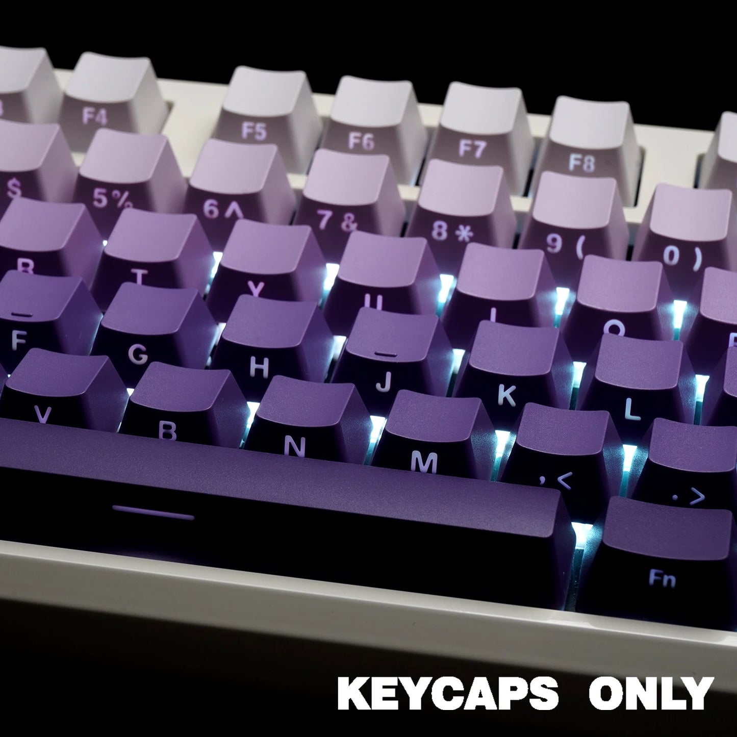 NPKC Gradient OEM PBT Keycaps Doubleshot Mechanical Keyboard Keycaps Custom Keycap Key Caps Side Printed Legends 136Keys Backlit