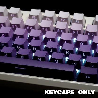 NPKC Gradient OEM PBT Keycaps Doubleshot Mechanical Keyboard Keycaps Custom Keycap Key Caps Side Printed Legends 136Keys Backlit