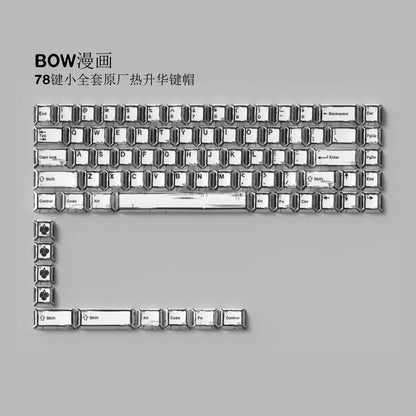 151 鍵漫畫主題鍵帽愛麗絲套裝 PBT 漫畫風格鍵盤帽 Cherry 輪廓遊戲鍵帽適用於機械式鍵盤 1.5u Alt