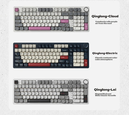 SKN Qinglong Mechanical Keyboard Three-Mode Connection Gasket Structure Hot Plug Low Latency Gaming Keyboard Work Effortlessly