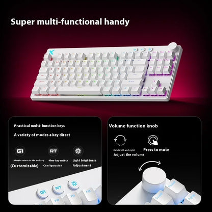 MCHOSE MIX87 Magnetic Switch Gaming Keyboards 8K 0.001mmRT RGB Light Custom Wired Mechanical Keyboard PC E-Sports Accessory Gift