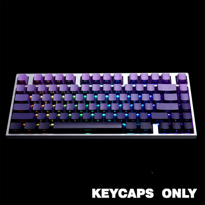 NPKC Gradient OEM PBT Keycaps Doubleshot Mechanical Keyboard Keycaps Custom Keycap Key Caps Side Printed Legends 136Keys Backlit