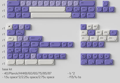 Keycaps Taro Milk Purple White Pbt Sublimation Building Blocks Toy Keycaps 155Keys For Diy Aula 75 Customized Keycap