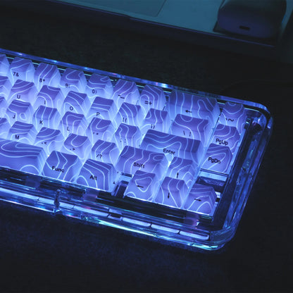 XVX 地形新版圖案透光 OEM 輪廓 IMD 技術鍵帽套裝 118 鍵