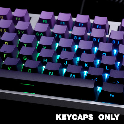 NPKC Gradient OEM PBT Keycaps Doubleshot Mechanical Keyboard Keycaps Custom Keycap Key Caps Side Printed Legends 136Keys Backlit