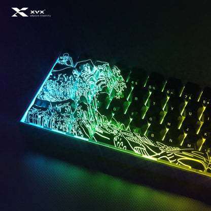 XVX 地形新版圖案透光 OEM 輪廓 IMD 技術鍵帽套裝 118 鍵