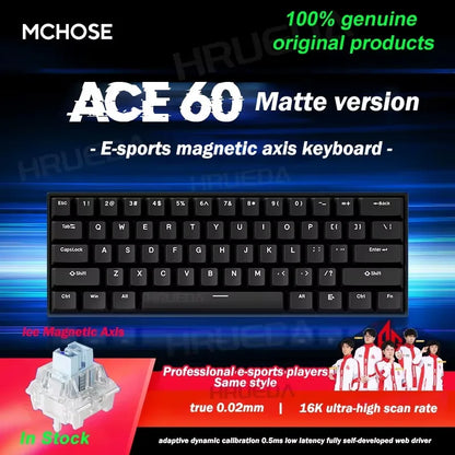 MCHOSE ACE68 Magnetic Keyboard Wired Mechanical ACE60 Pro for Gaming 0.01mm RapidTrigg 8000Hz SOCD/Rs 0.125ms 128K Sampling Rate
