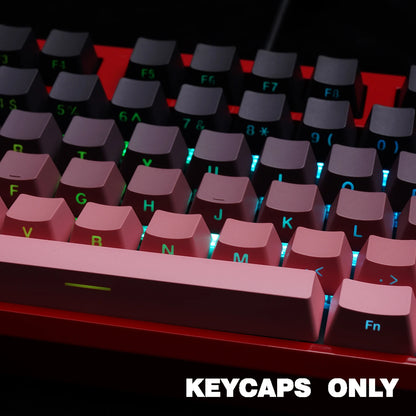 NPKC Gradient OEM PBT Keycaps Doubleshot Mechanical Keyboard Keycaps Custom Keycap Key Caps Side Printed Legends 136Keys Backlit