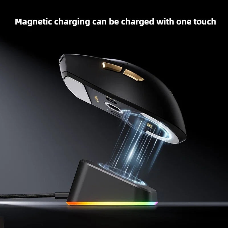 MCHOSE K7 Ultra Wireless Mouse Lightweight Gaming E-sports Mouse Wired /2.4G/ Bluetooth 3 Modes PAW3950 Dual Drive PC Accessorie