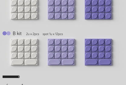 Keycaps Taro Milk Purple White Pbt Sublimation Building Blocks Toy Keycaps 155Keys For Diy Aula 75 Customized Keycap