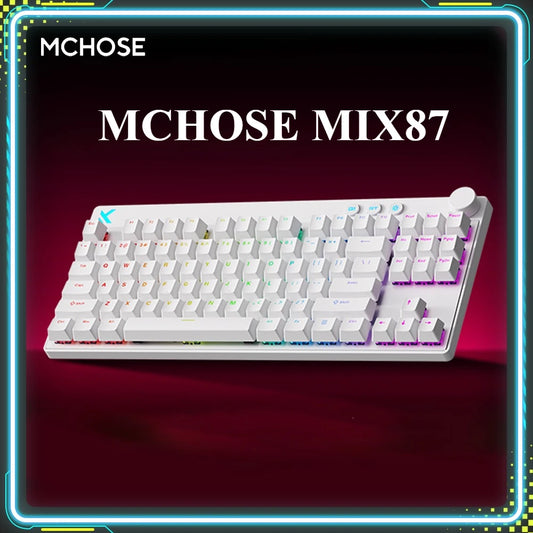 MCHOSE MIX87 Magnetic Switch Gaming Keyboards 8K 0.001mmRT RGB Light Custom Wired Mechanical Keyboard PC E-Sports Accessory Gift