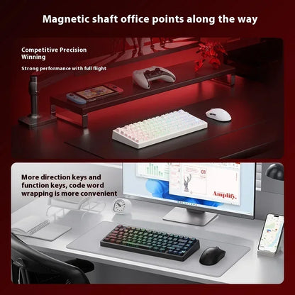 MCHOSE Jet 75 Mechancial Keyboard 8k Low Latency Magnetic Switch Esports Grade Gasket Structure Customized Wired Gaming Keyboard