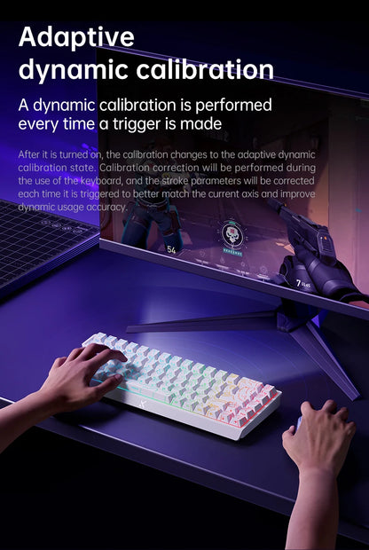 MCHOSE ACE68 Magnetic Keyboard Wired Mechanical ACE60 Pro for Gaming 0.01mm RapidTrigg 8000Hz SOCD/Rs 0.125ms 128K Sampling Rate