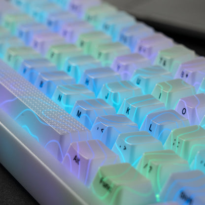 XVX 地形新版圖案透光 OEM 輪廓 IMD 技術鍵帽套裝 118 鍵