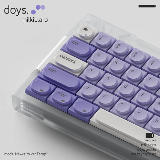 Keycaps Taro Milk Purple White Pbt Sublimation Building Blocks Toy Keycaps 155Keys For Diy Aula 75 Customized Keycap