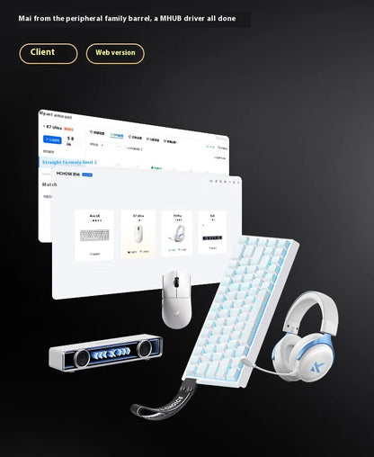 MCHOSE K7 Ultra Wireless Mouse Lightweight Gaming E-sports Mouse Wired /2.4G/ Bluetooth 3 Modes PAW3950 Dual Drive PC Accessorie