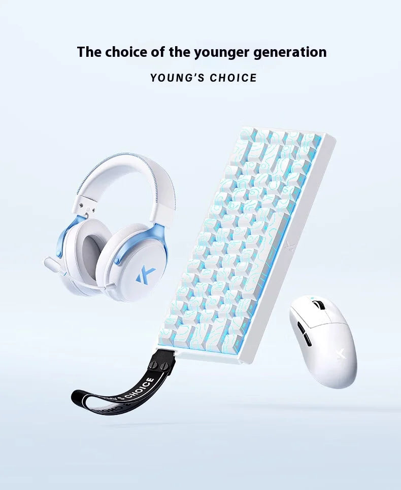 MCHOSE K7 Ultra Wireless Mouse Lightweight Gaming E-sports Mouse Wired /2.4G/ Bluetooth 3 Modes PAW3950 Dual Drive PC Accessorie