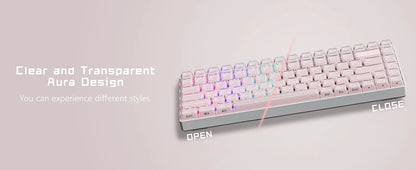 113 Key Jelly Round Side Keycaps Ice Crystal Translucent Pink OEM Profile Key cap for Cherry MX 61 68 104 Mechanical Keyboard