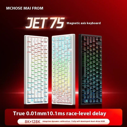 MCHOSE Jet 75 Mechancial Keyboard 8k Low Latency Magnetic Switch Esports Grade Gasket Structure Customized Wired Gaming Keyboard