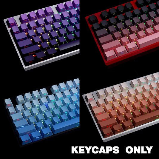 NPKC Gradient OEM PBT Keycaps Doubleshot Mechanical Keyboard Keycaps Custom Keycap Key Caps Side Printed Legends 136Keys Backlit