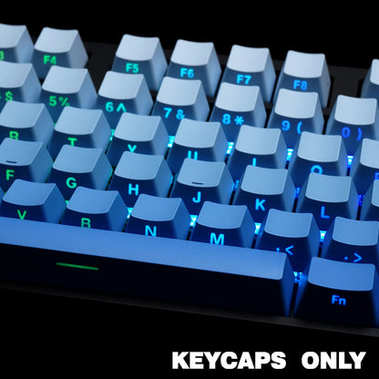 NPKC Gradient OEM PBT Keycaps Doubleshot Mechanical Keyboard Keycaps Custom Keycap Key Caps Side Printed Legends 136Keys Backlit