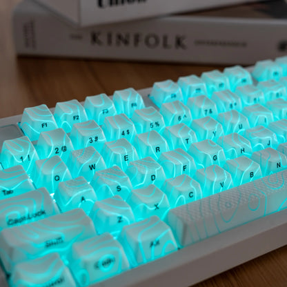 XVX 地形新版圖案透光 OEM 輪廓 IMD 技術鍵帽套裝 118 鍵