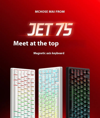 MCHOSE Jet 75 Mechancial Keyboard 8k Low Latency Magnetic Switch Esports Grade Gasket Structure Customized Wired Gaming Keyboard